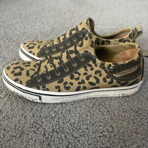 Diesel S-Imaginee Low Slip-on Sneakers Leopard Print Canvas - Size 40.5 - US 8